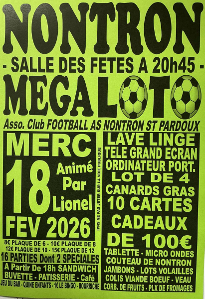 mega loto foot 18 fevrier